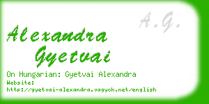 alexandra gyetvai business card